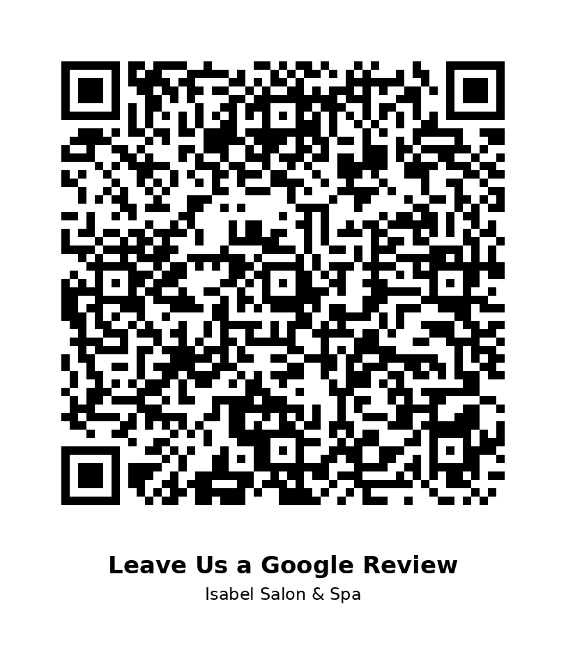 Scan to leave a Google review for Isabel Salon and Spa